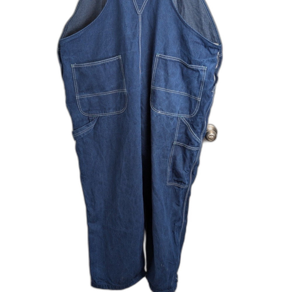 Liberty Overalls with Carpenter Loop Blue Men's Size 48x28 - Picture 14 of 15
